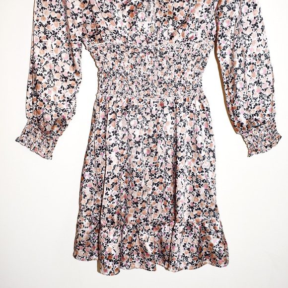 NWT Anthropologie Fig & Flower Floral Satin Dress - Picture 4 of 7